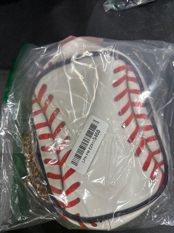 Photo 1 of Crossbody Bag Baseball Sports Ball Women's Shoulder Purse with Chain Strap and Tassel