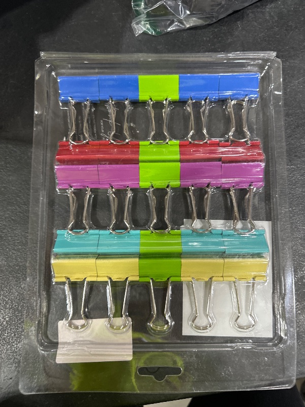 Photo 1 of Mr. Pen- Binder Clips, 1.25 inch, 25 Pack, Medium, Colored Binder Clips, Binder Clips Medium Size, Color Binder Clips, Clips, Paper Clips, Binder Clip, Clips for Paperwork, Office Clips