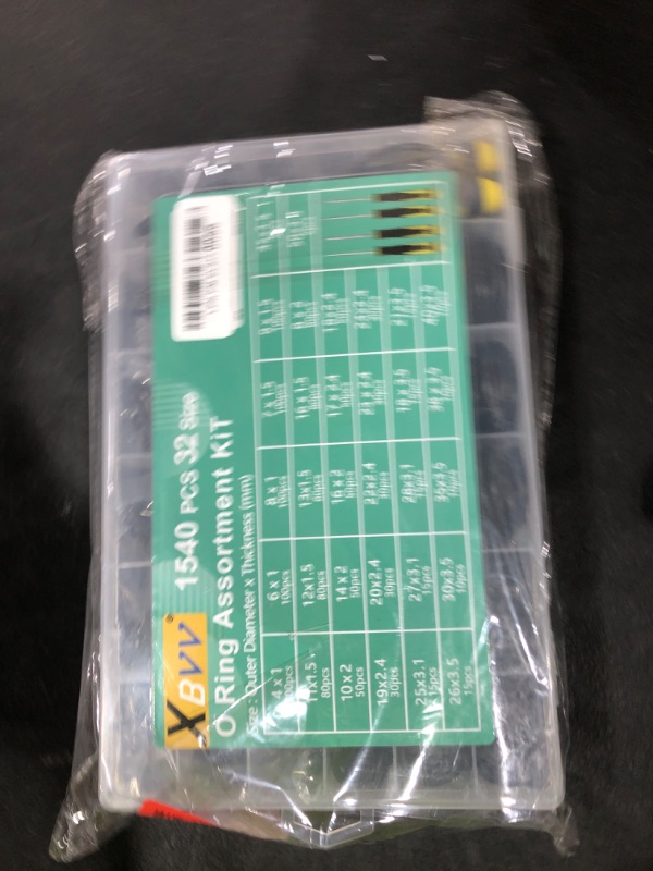Photo 1 of XBVV 1540 Pcs 32 Size O-Rings Kit Nitrile Rubber O Ring Assortment with 4 Hook Set for Various Car Auto Vehicle Repair Plumbing Pressure Washer Air or Gas Sealing Connections Resist Oil and Heat