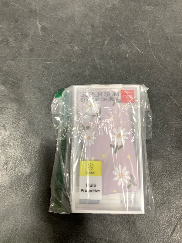 Photo 1 of LEECG for Samsung Galaxy S22 Case, for Samsung S22 Case Fashionable Flowers Designs Soft Silicone Drop Protective Fingerprint S22 Phone Cover-Daisy Purple