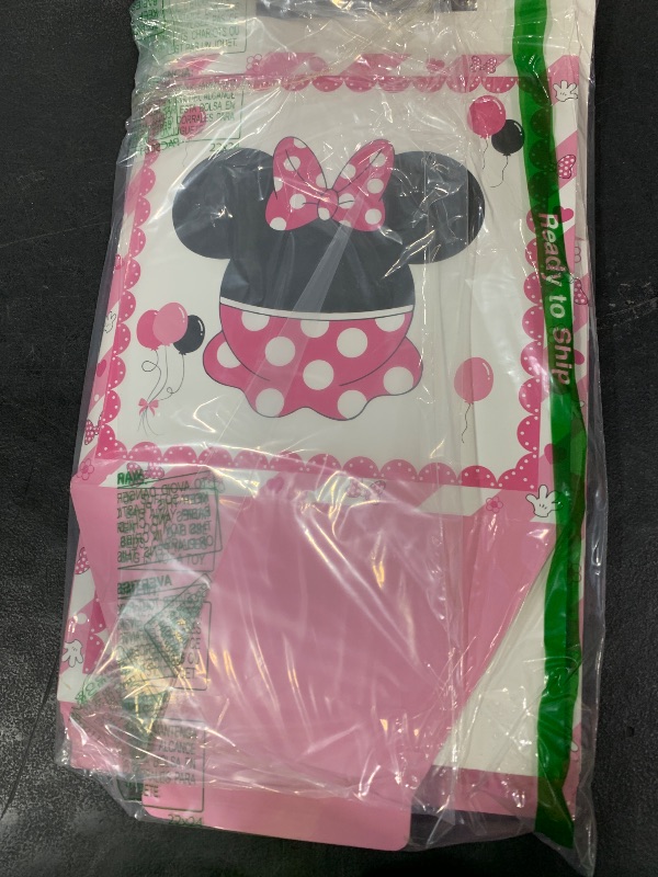 Photo 1 of Mouse 1st Birthday Party Supplies, Black and Pink Balloon Box With Letters, Mouse Theme One Years Old Party Favors for First Birthday Decoration