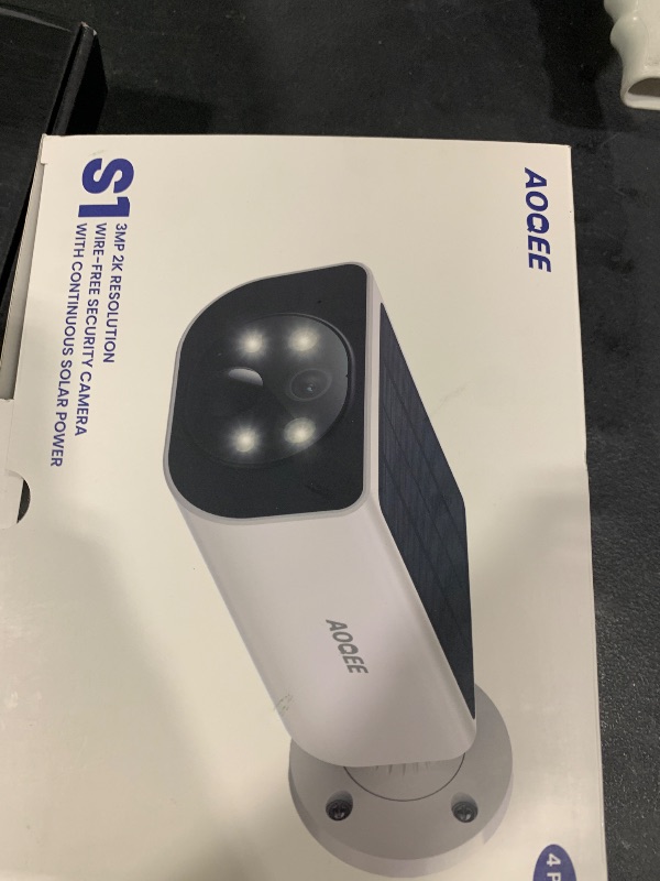 Photo 1 of AOQEE Cameras for Home Security-2K Wireless Security Camera Outdoor with AI Motion Detection & Siren, Non-Stop Solar Powered Charging, Color Night Vision, SD/Cloud Storage, Waterproof, S1 4P