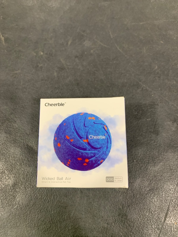 Photo 1 of Cheerble Smart Interactive Dog Toy, Wicked Ball AIR, Automatic Moving, Bouncing, and Rotating, E-TPU Material, IPX7 Waterproof Rating, Active Rolling Ball for Medium and Large Dogs