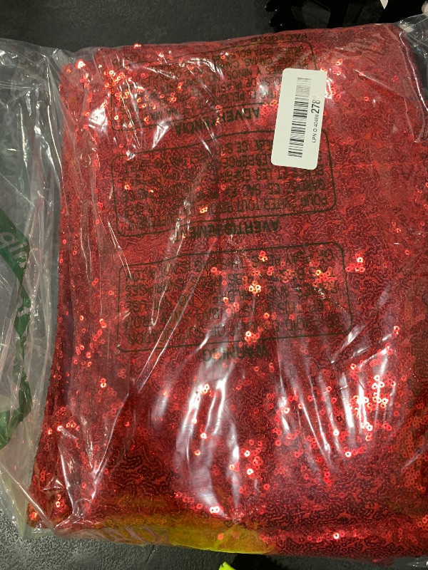 Photo 1 of Red Sequin Backdrop Curtain 4 Pieces 2FTx8FT Glitter Christmas Wedding Decoration Party Photograph Background