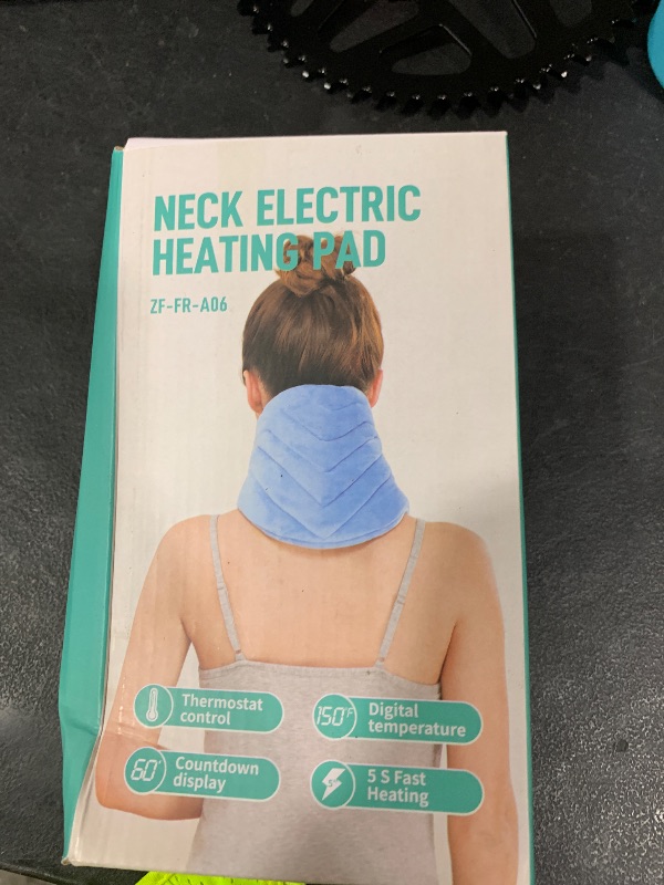 Photo 1 of JOBYNA Heating Pad for Neck, Hands-Free Electric Heated Neck Wrap for Pain Relief, 29"×8'' Neck Heat Pad with 8.53ft Power Cord, Auto Shut Off,Size/Temperature/Time Adjustable?Navy?