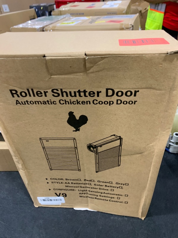 Photo 1 of Automatic-Chicken-Coop-Door-Solar-Powered Auto Chicken Door with Remote Light Sensor Mode Anti-Pinch Function (DarkRBC-001)