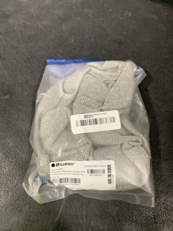 Photo 1 of BLUEAIR Genuine Pre-Filter Blue Pure 311i Max Air Purifier, Washable Fabric, Fog Grey