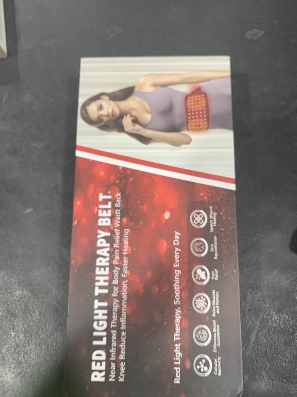 Photo 1 of Red Light Therapy Belt, Infrared Light Therapy for Body, Wearable Wrap with Timer for Back Shoulder Waist Muscle Pain Relief, Improve Joint Inflammation, Red Light Therapy for Body