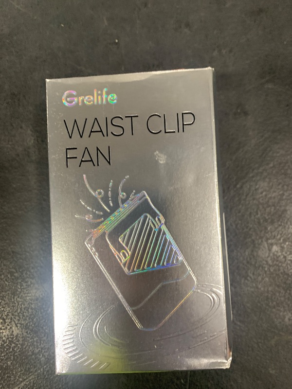 Photo 1 of Grelife 2025 AI Portable Waist Fan Rechargeable with LED Display & 40H Runtime,5 Speed 10000RPM Cooling Personal Clip Fan,33ft/s Wind Speed Neck fan for Outdoor Work,Camping,Farm,Jobsite(Black)