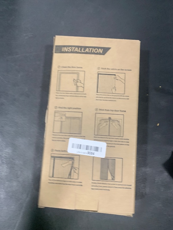 Photo 1 of Mesh Screen with Magnetic Closure-Keeps Bugs Out Let Breeze in, Heavy Duty - Pet and Kid Friendly, Works with Front, Sliding Doors (38 x 82 Inch)