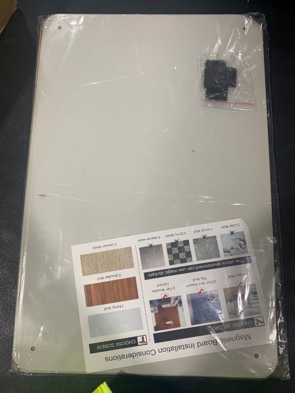 Photo 1 of 2Pack Magnetic Board 17.5" x 11.4" Magnet Bulletin Board is Suitable for displaying Notes, Photos,Magnetic Letters,Suitable for Walls, refrigerators, cabinets, etc