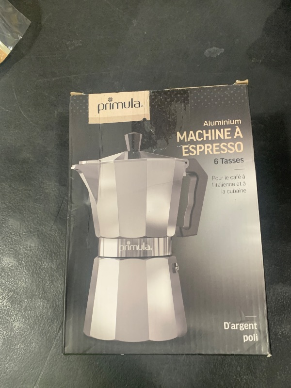 Photo 1 of Primula Classic Stovetop Espresso and Coffee Maker, Moka Pot for Italian and Cuban Café Brewing, Greca Coffee Maker, Cafeteras, 6 Espresso Cups, Silver