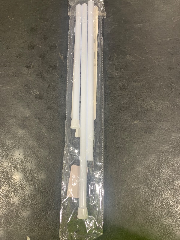 Photo 1 of QINGYUN Tension Rod 28 to 48 inch, Adjustable Curtain Rods No Drilling Spring Rods Extendable Pressure DIY Tension Rod for Window Closet Kitchen, White
