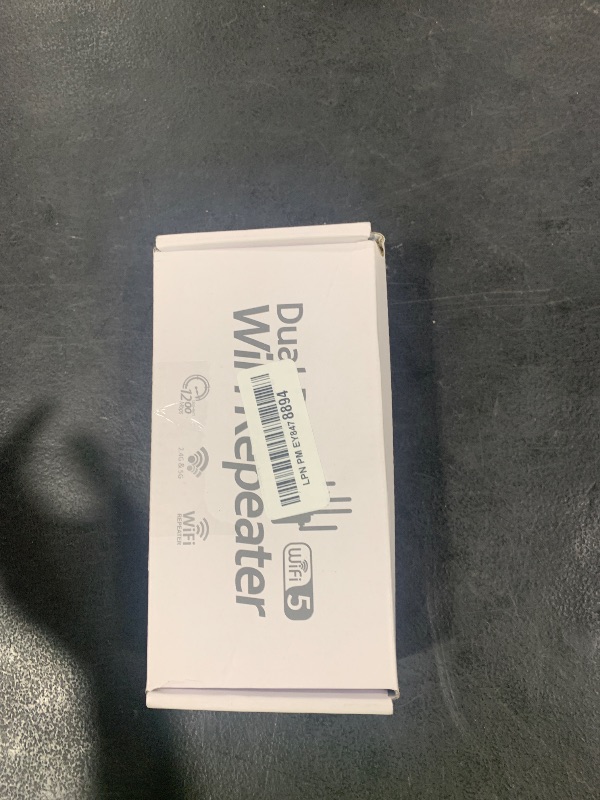 Photo 1 of WiFi Extender, WiFi Extender Signal Booster Dual-Band(5.8G&2.4G) Wireless Repeater Coverage to 12880 sq. ft & 105 Devices, 1-Tap Setup, Supports Ethernet Port, Faster Speed