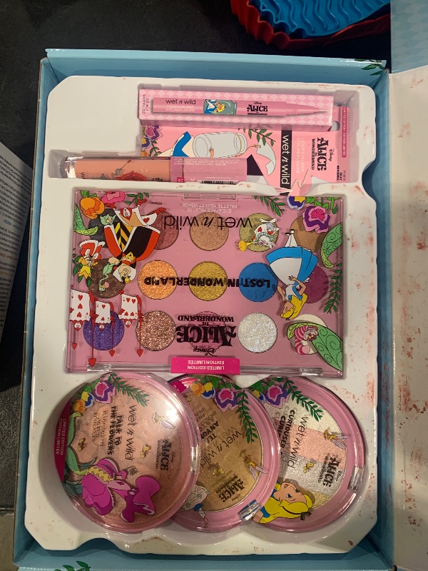 Photo 1 of wet n wild Alice in Wonderland PR Box - Makeup Set with Versatile Brushes, Buildable & Blendable Palettes, Vibrant Colors, & Lip Glosses for Unique Looks, Cruelty-Free & Vegan