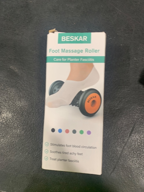 Photo 1 of BESKAR Foot Massage Roller for Plantar Fasciitis Relief, Portable Foot Roller to Deep Tissue Muscle Massage, Foot Arch and Heel Pain, Foot Trigger Point Therapy Reflexology Tool, Green