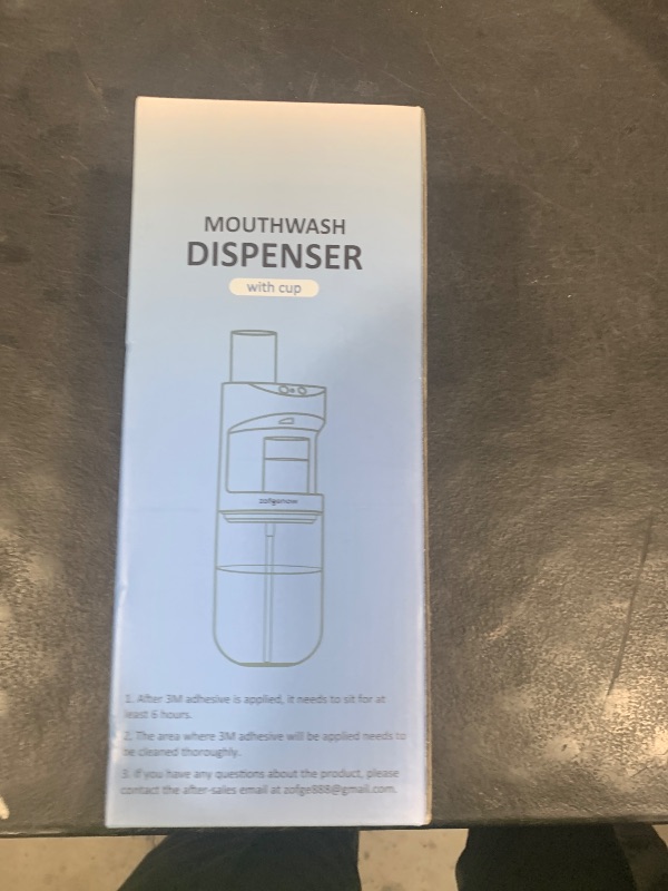 Photo 1 of ZOFGENOW Automatic Mouthwash Dispenser for Bathroom,Bathroom Accessories 19.4 Fl Oz Dispensers with Magnetic Cups,Wall Mounted Dispenser,Suitable for All Age Groups,White
