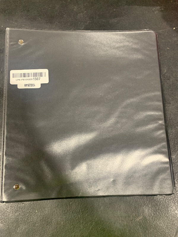 Photo 1 of Oxford Ring Binders, 1.5" Round Ring Binders, View Binder, Covers on 3 Sides, XtraLife Hinge, Non-Stick, PVC-Free, Black, 350 Sheet Capacity (1002548)