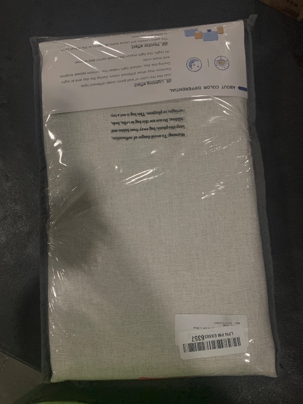 Photo 1 of 100% Blackout Shield Linen Blackout Curtains for Bedroom, Thermal Insulated Curtains 84 Inch Length 2 Panels Set, Grommet Drapes for Living Room, 50” W x 84” L, Beige