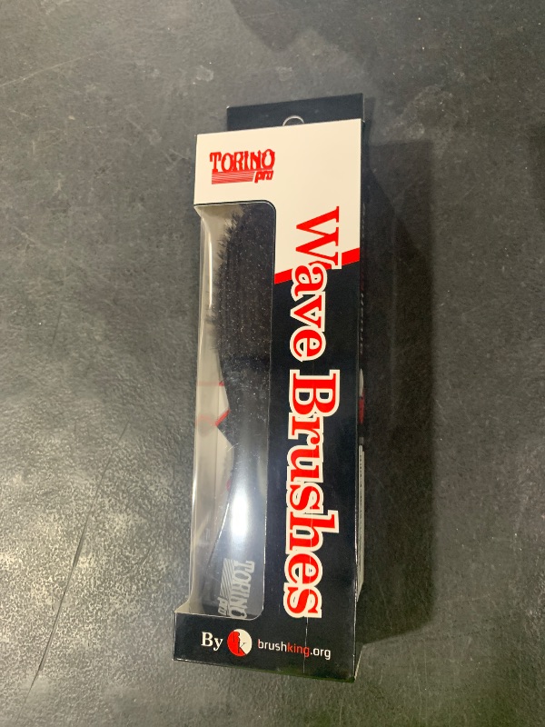 Photo 1 of Torino Pro Curve Wave Brush by Brush King - #450 - Made with Reinforced Boar & Nylon Bristles -True Texture Medium Hard 360 Waves Brushes