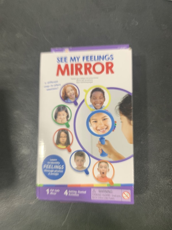 Photo 1 of hand2mind See My Feelings Mirror, Play Therapy Toys, Mindfulness for Kids, Emotional Regulation for Kids, Social Emotional Learning Activities, Calm Down Corner Supplies, Calming Corner (Set of 1)