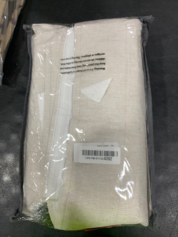 Photo 1 of INOVADAY 100% Blackout Curtains for Bedroom, Black Out Curtains 84 Inch Long, Clip Rings Linen Blackout Drapes, Thermal Insulated Room Darkening for Living Room, 2 Panels - Beige,W50xL84