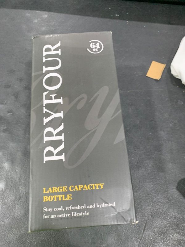 Photo 1 of Half Gallon Water-Bottle with Straw - Paracord Handle, Straw & Flex Cap, Keep Ice Cold-48H & Hot-24H, Vacuum Insulated Water Jug with Carrier Bag, Protective Boot, Metal Insulated Water Bottle 64oz