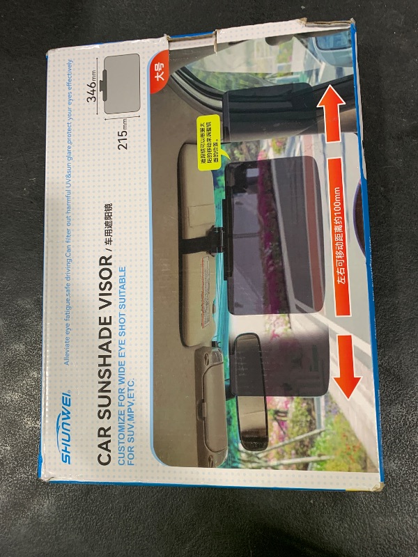 Photo 1 of DXNQ Car Sun Visor, Adjustable Anti-Glare Visor Extender Sunshade Mirror Goggles, Anti-Dazzle Automobile Windshield Driving Sun Blocker Polarized Visor Extension, Car Accessories