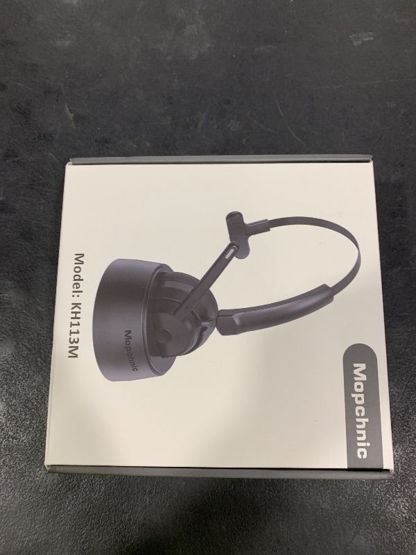 Photo 1 of Mopchnic Bluetooth Headset, Wireless Headphone with AI Noise-Canceling Microphone for Computer, On Ear Bluetooth Headset with USB Dongle for Office Call Center Skype Zoom Meeting Online Class (Black)