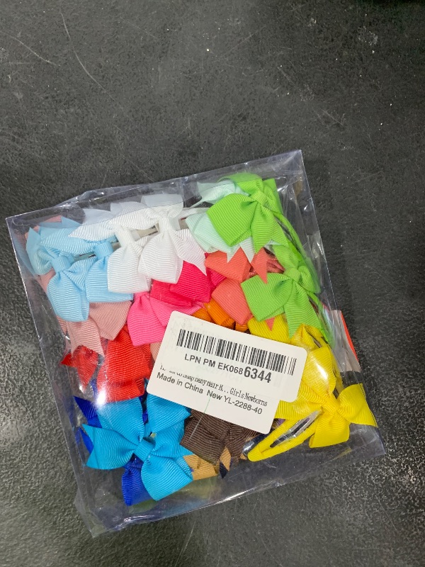 Photo 1 of 40PCS Snap Baby Hair Bows Clips for Girls Grosgrain Ribbon Fully Wapped 2 Inch Infant Hair Barrettes Accessories for Baby Girls Newborns Toddler