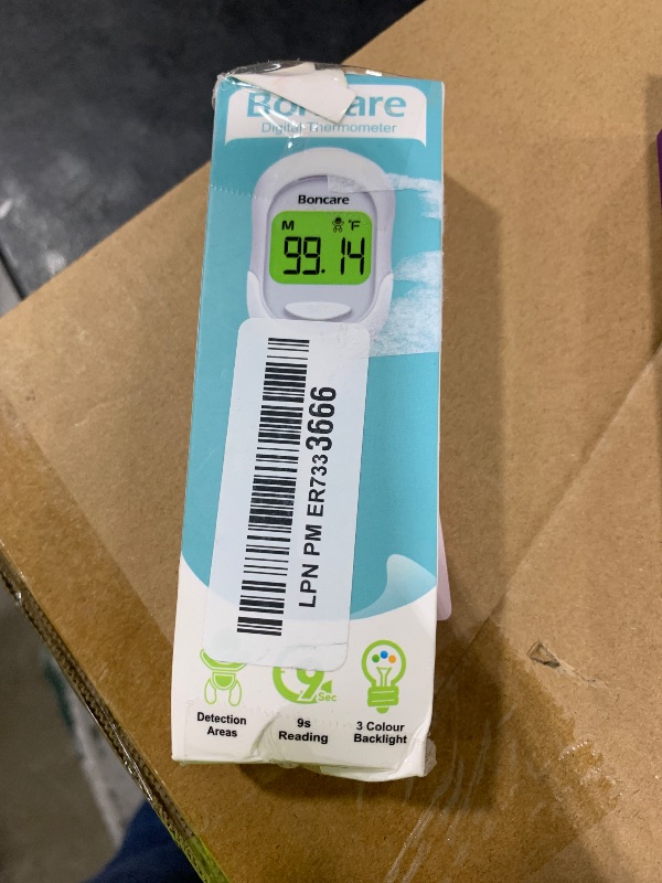 Photo 1 of Boncare 9 Seconds Basal Body Thermometer for Ovulation, Oral Thermometer for Adults and Kids - Accurate Rectal Thermometer, with Fever Alarm and Large Display (Rice-White)