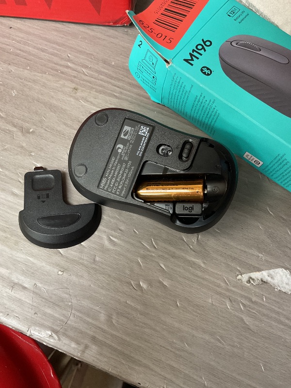 Photo 1 of Logitech M196 Bluetooth Wireless Mouse, Compact and Portable Mouse for Laptops, Tablets and More, 12-Month Battery, Smooth Tracking, Compatible with PC and Mac, Windows and macOS - Graphite
