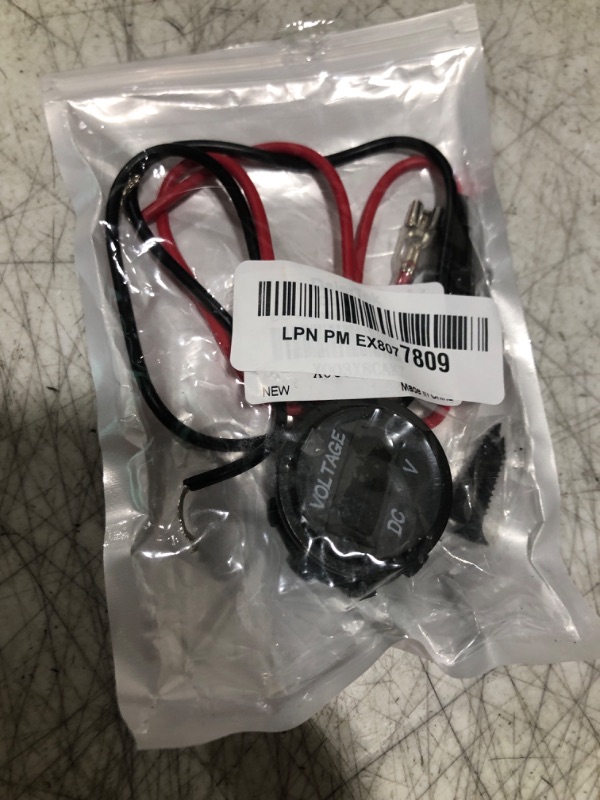 Photo 1 of DaierTek Battery Voltage Meter Waterproof DC 12V 24V LED Voltmeter Panel 12 Volt 24 Volt 36 Volt Battery Monitor with Blue Light Round Digital Voltage Display for Marine Boat Car Automotive Motorcycle