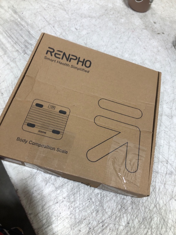 Photo 1 of RENPHO Rechargeable Smart Scale for Body Weight, Electronic 13 Body Composition Monitors sync with App, Bluetooth Digital Bathroom Scales, Elis 1, Black, 396 lbs