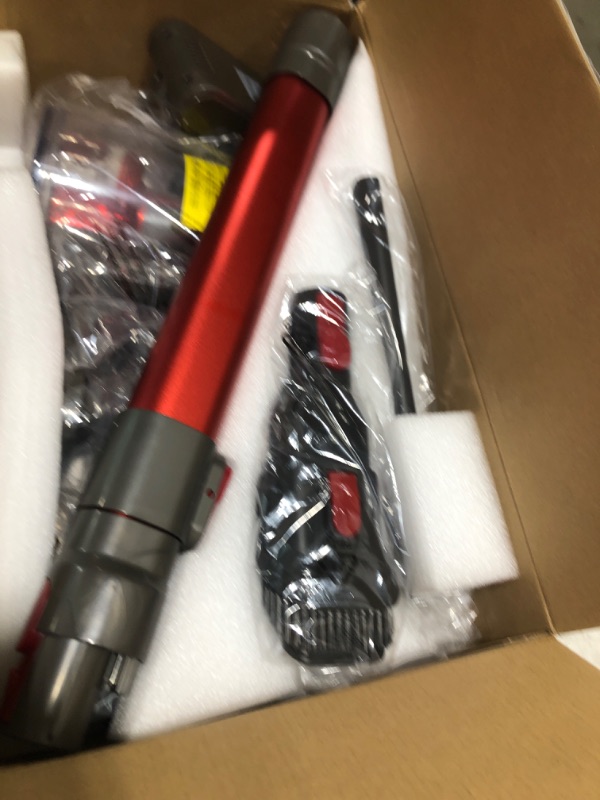 Photo 1 of WLOTPO Cordless Vacuum Cleaner for Home with Powerful Suction,Lightweight Stick Vacuum Cordless Rechargeable with 35 Mins Runtime, Hardwood Floor Vacuum for Pet Hair,Carpet,Tile(Red)
