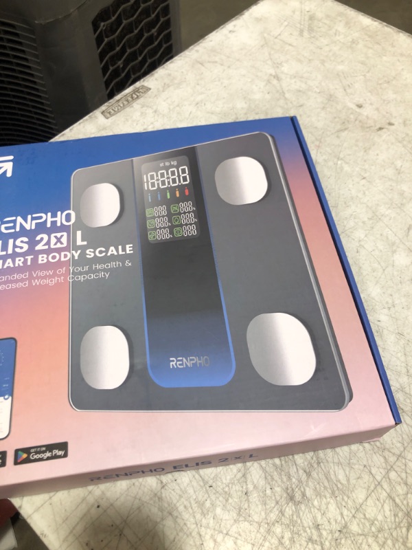 Photo 1 of RENPHO Smart Scale for Body Weight, Weight Scale with 7-in-1 Large Display for BMI, Body Fat, Muscle Mass, 13 Body Composition, High Accurate Bluetooth Scale, 500lbs, 11.8", Elis 2XL