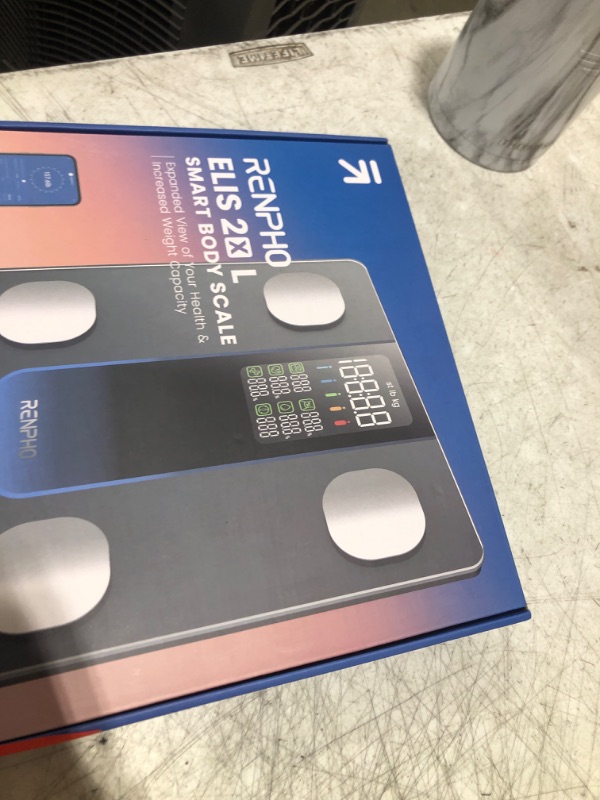 Photo 1 of RENPHO Smart Scale for Body Weight, Weight Scale with 7-in-1 Large Display for BMI, Body Fat, Muscle Mass, 13 Body Composition, High Accurate Bluetooth Scale, 500lbs, 11.8", Elis 2XL