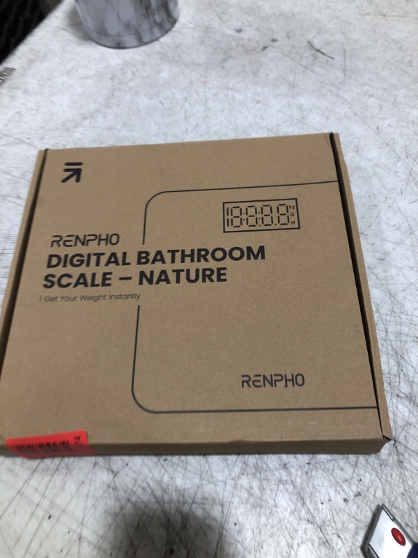 Photo 1 of RENPHO Digital Bathroom Scales Weighing Scale with High Precision Sensors Body Weight Scale (Stone/lb/kg) - White, Core 1S