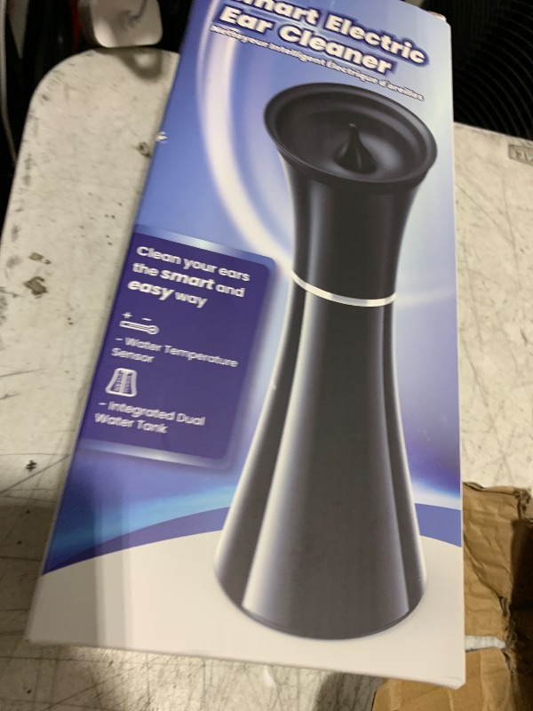 Photo 1 of KAUGIC Upgraded Ear Wax Removal with One-Piece Waste Tank, Safe Ear Cleaner with Water Temperature Sensor, FSA/HSA Eligible Effective Ear Irrigation Kit & USB-A to C Cable, IPX7, Black