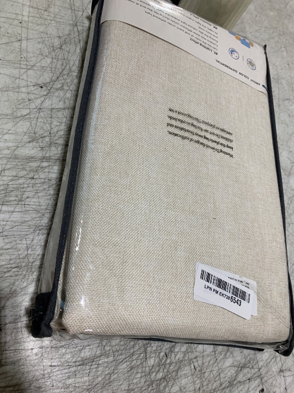 Photo 1 of 100% Blackout Shield Linen Blackout Curtains for Bedroom 84 Inches Long, Back Tab/Rod Pocket Living Room Drapes, Thermal Insulated Blackout Curtains 2 Panels Set, 50" W x 84" L, Cream