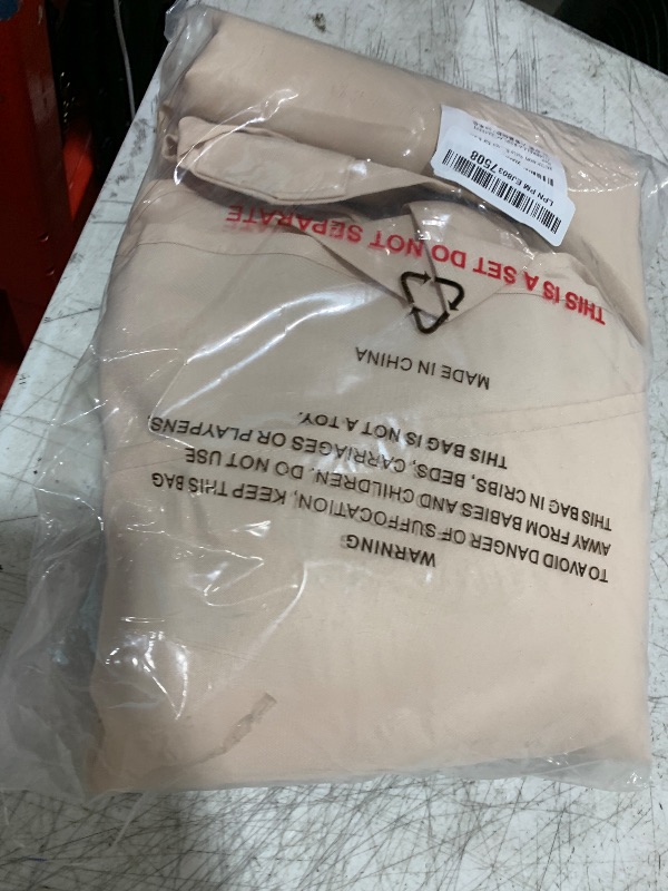 Photo 1 of MASTERCANOPY Patio Umbrella 7.5 ft Replacement Canopy for 6 Ribs-Beige Canopy Only