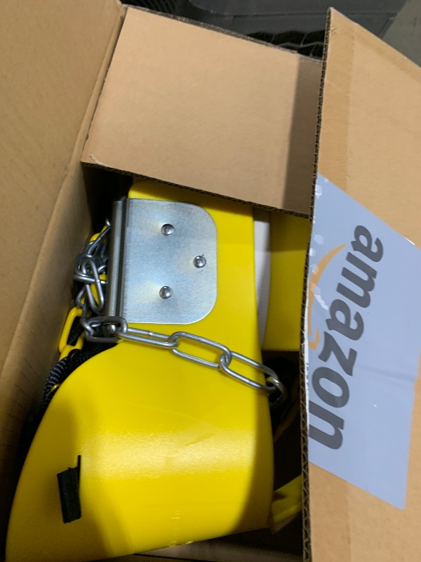 Photo 1 of High Back Full Bucket Toddler Swing Seat with 3- Point Adjustable Safety Harness, 66 inch Detachable Chain,Suitable for Babies Aged 6-24 Months?Baby Swing for Swingset (Yellow)