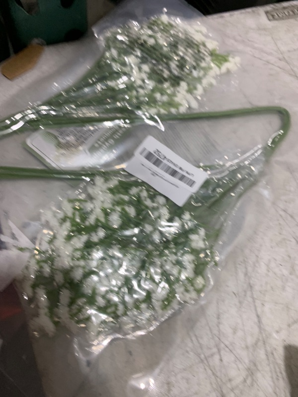 Photo 1 of MAQIAHN 6 Baby Breath Artificial Flowers - Babies Breath Flowers Artificial Bulk Faux Flowers Bouquet White Flores Greenery Real Touch Fake Flowers Arrangements Wedding Centerpieces Tables Decorations