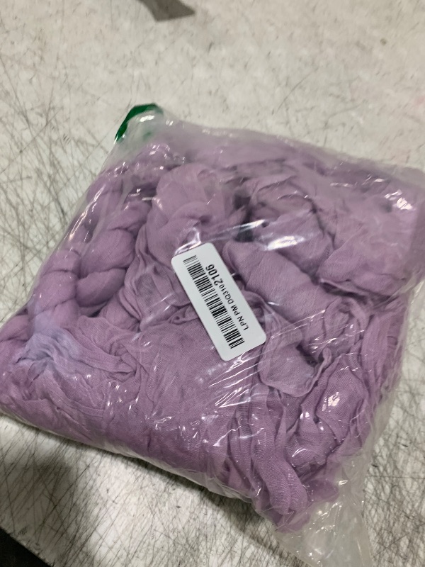 Photo 1 of Jugbey Lavender Lilac Purple Cheesecloth Table Runner Spring 10ft Boho Gauze Cheese Cloth Runner Easter for Wedding Party Baby Bridal Shower Birthday Table Decorations