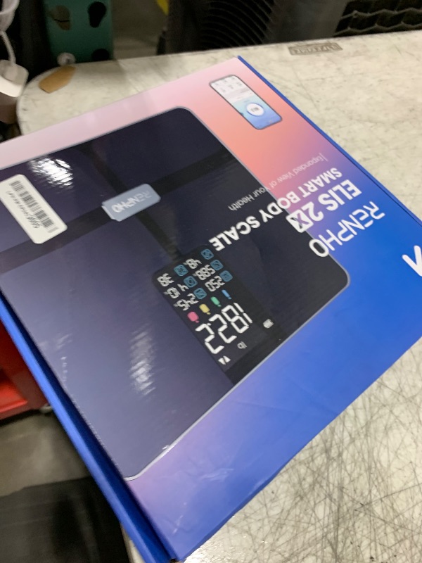 Photo 1 of RENPHO Scale for Body Weight, Smart Scale with BMI, Body Fat, Muscle Mass, Bluetooth, 13 Metrics with Large VA Display, Support App Connection, Black, Elis 2X