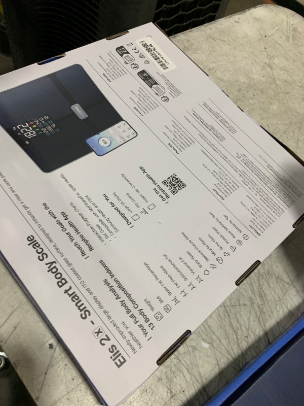 Photo 1 of RENPHO Scale for Body Weight, Smart Scale with BMI, Body Fat, Muscle Mass, Bluetooth, 13 Metrics with Large VA Display, Support App Connection, Black, Elis 2X