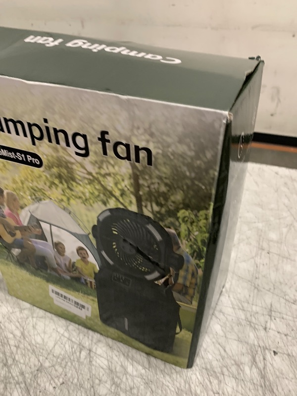 Photo 1 of Misting Fan Portable Camping Fan 42800mAh Rechargeable with Remote Control, 3 LED Light & Stepless Speed Control & Cooling Spray with 6L Bucket, Timer Function, Portable Handle, Rotating Hanging Hook