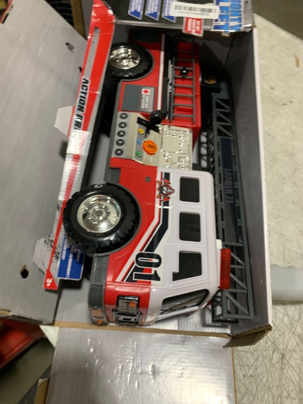 Photo 1 of Mighty Fleet Action Drive 16" Interactive Fire Truck Toy w/Lights & Sounds, Firetruck Working Ladder, Motion Drive Action, Realistic Design & Batteries Included - Age 3+