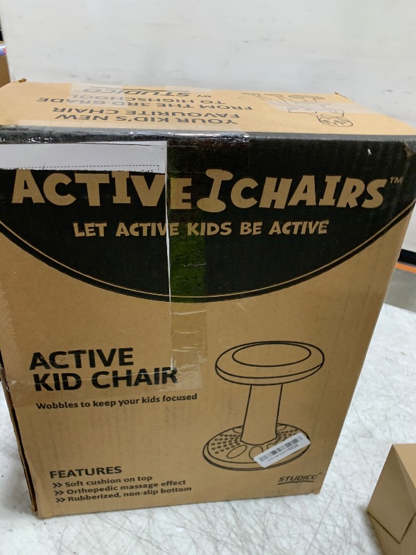 Photo 1 of Studico ActiveChairs Kids Wobble Stool, Flexible Seating for Preschool & Elementary Classrooms, Improves Focus, Posture & ADHD/ADD, 14" Active Desk Chairs, Ages 3-7, Blue