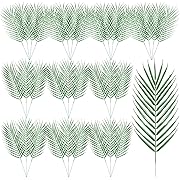 Photo 1 of Palm Leaves Decor, Green Foliage Fake Leave for Palms Sunday, Home Decor, Party Supplies